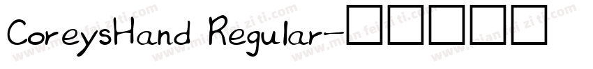 CoreysHand Regular字体转换